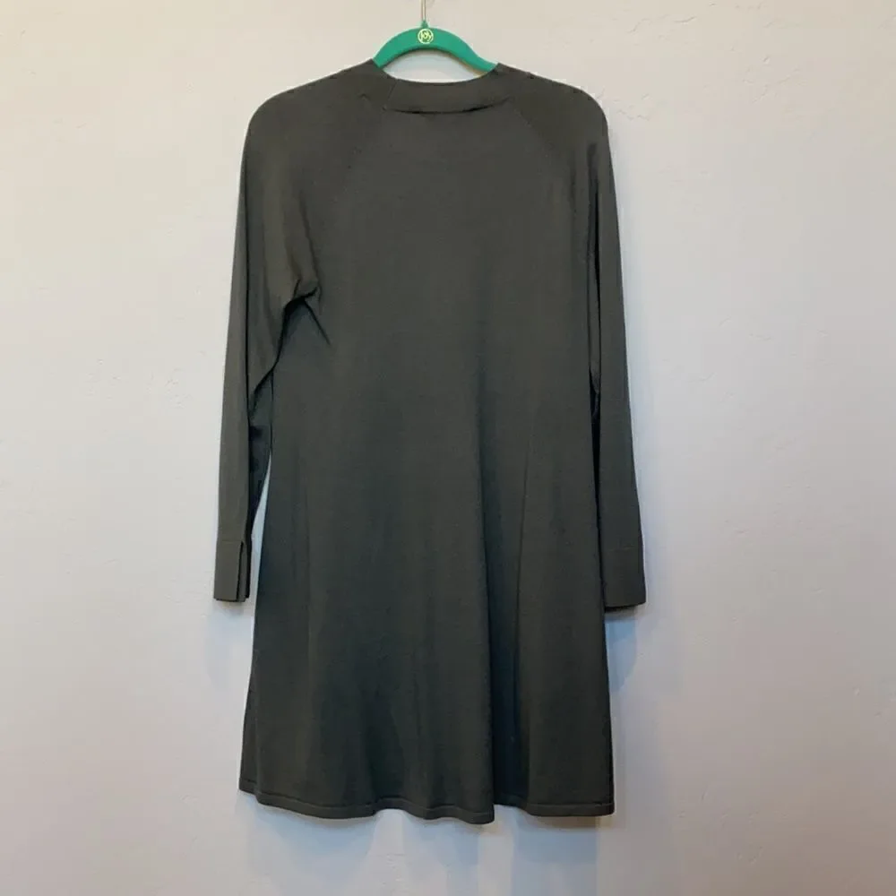 Loft Army Green Swing Dress
